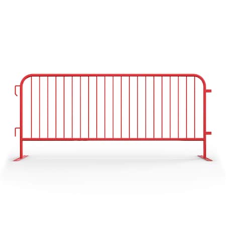 Angry Bull Barricades Steel Barricade, Powder Coating Steel, 44 in. Height, Red AC-HDX85-FL-RD